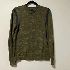 Club  Monaco cotton wool yak hair blend army green sweater